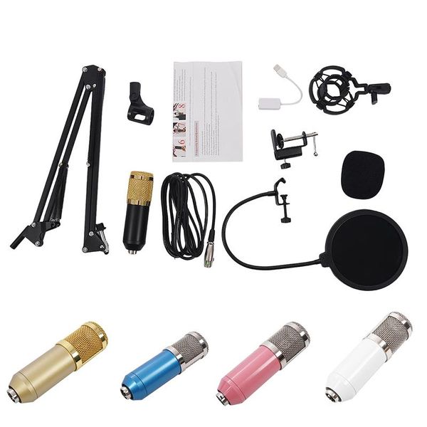 

bm800 condenser microphone kit studio suspension boom scissor arm sound card