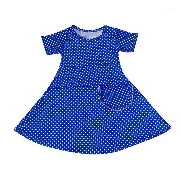 

family matching outfits the summer dress for girls in 2021 features a round collar with small flying sleeves and floral print1, Blue