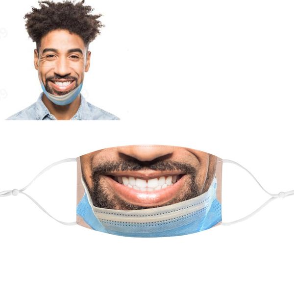 

face funny mask 3d printing pretends not to wear style exprsion dust
