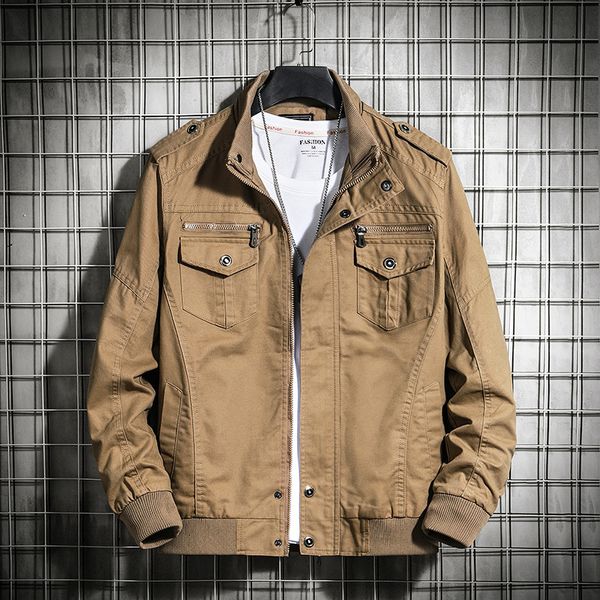 

2021 new coat basic men bomber mens jackets and coats clothes chamarra hombre roupas masculina safari style 8y3e, Black;brown