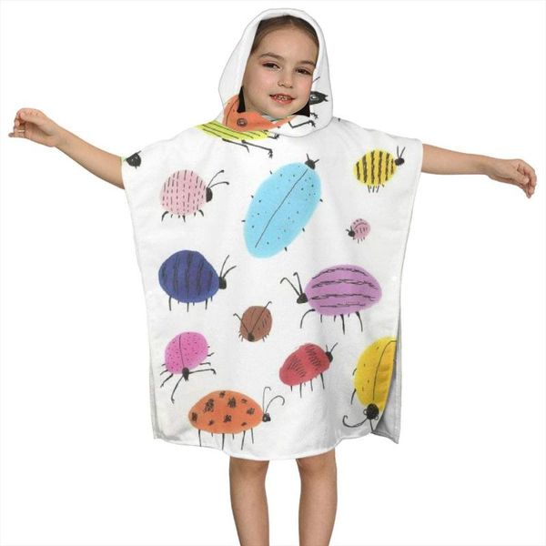 

towel rainbow beetle fun kids hooded bath for children