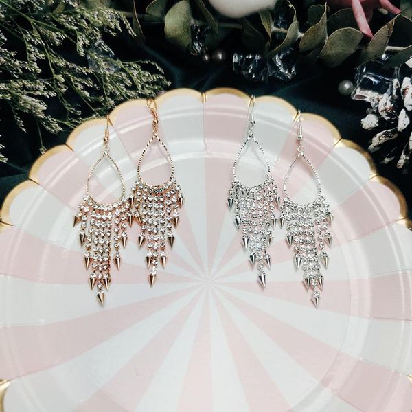 

dangle & chandelier earrings jewelry for women vintage earring wholesale piercing party gift aesthetic fashion big luxury drop water, Silver