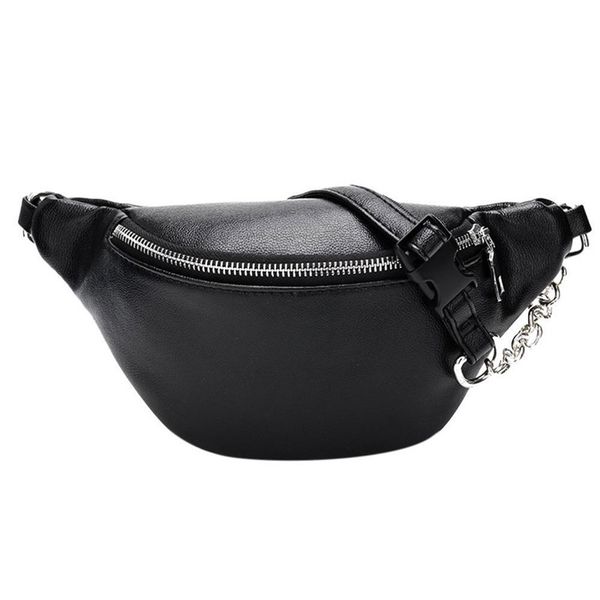 

new style fashion bum bag fanny pack travel waist festival money belt pu leather pouch holiday, Black;blue