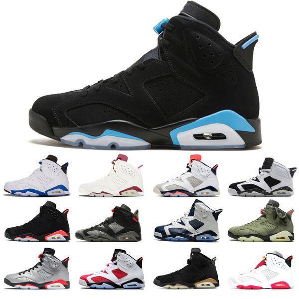 

original basketball shoes 6s for man red oreo alternate angry bull black cat carmine hare infrared marron tinker comfortable flat shoe size