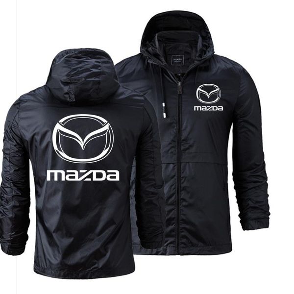 

men's hoodies & sweatshirts 2021 selling spring autumn mazda brand men fashionable comfortable slim polyester windproof zip delicate co, Black