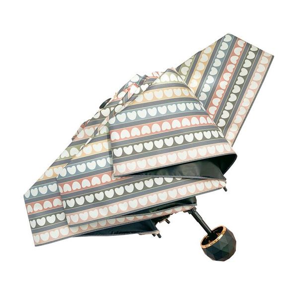 

umbrellas five folding full automatic umbrella windproof striped korean style paraguas grande household merchandises ef50ub