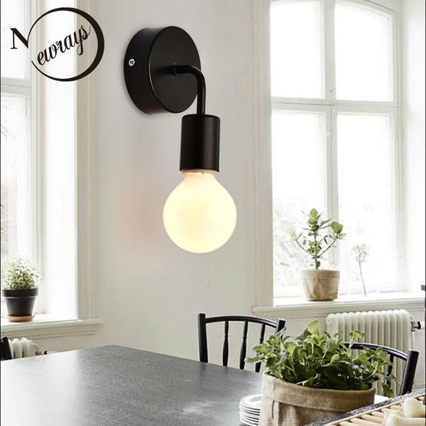 

wall lamp metal simple led e27 modern pastoral light with 2 colors for bedroom office corridor washroom pathway kitchen bar
