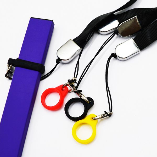 Cigarros Eletrônicos EGO Lanyards com Anel de Silicone Colar Colorido Fit Evod Ego Ce4 Ce5 Vivi Nova Protank E Cigares Corda 365 V2