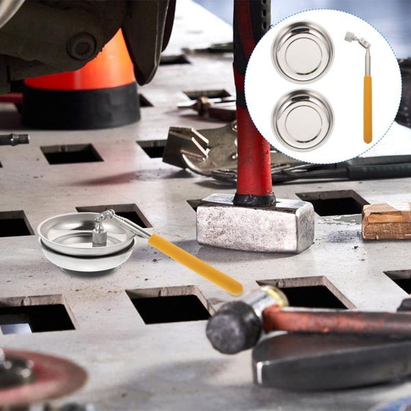 

tool organizers 3 pcs magnetic parts trays stainless steel pickup