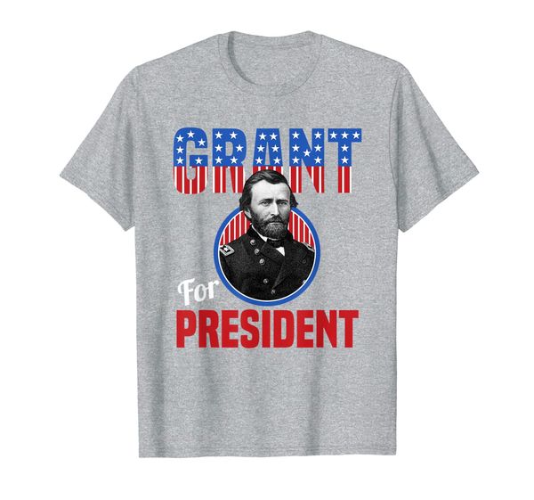 

general ulysses s grant for us president campaign t-shirt, White;black