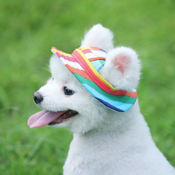 

party favor creative pet hats breathable and comfortable with ear holes dog sport baseball for sun protection ghs99