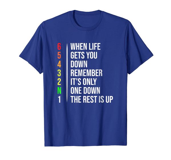 

motorbike motorcycle gears t-shirt when life gets you down, White;black