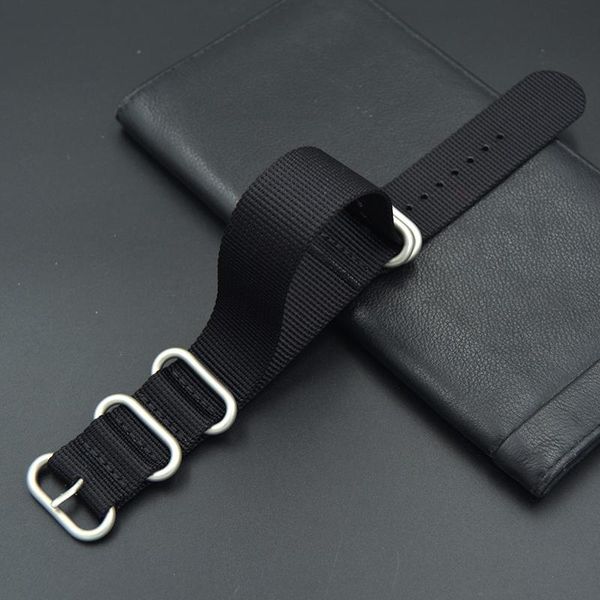 

watch bands the man woman watchband 18/20/21/22/23/24/26mm black for nato nylon canvas strap buckle fast delivery, Black;brown