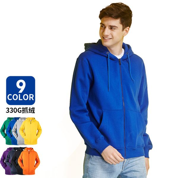 

new hooded fce men's shirt zipper thickened sweater sports blank baseball et, Black