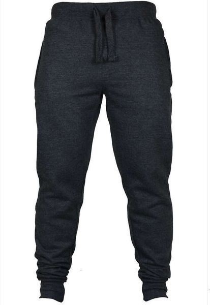 

new fitness men's solid velvet european casual sports pants, Black