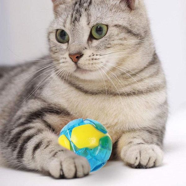 

cat toys bite resistant elastic ball molar interactive pet chew toy tpr training
