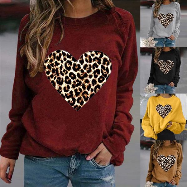 

women's sweaters women heart printing loose pullovers fashion o-neck plus size ladies sweatshirts autumn casual long sleeve hoodie, White;black