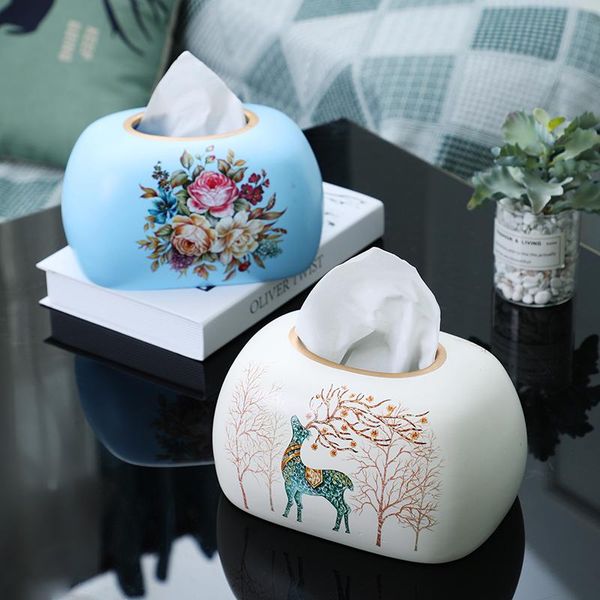 

tissue boxes & napkins year europe ceramic canister antique noble home decoration storage holder box wedding gift