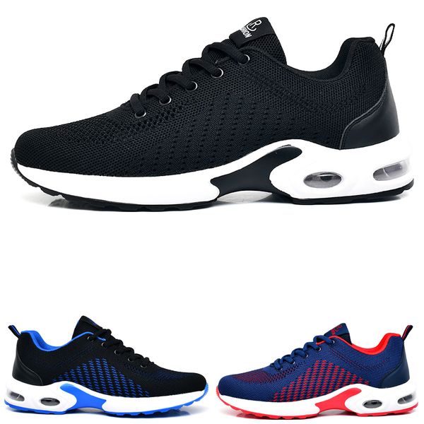 Düşük Fiyat Erkekler Koşu Ayakkabı Siyah ve Beyaz Mavi Kırmızı Moda #18 Erkek Eğitmenler Açık Spor Spor Ayakkabıları Yürüyüş Koşucu Ayakkabı Boyutu 39-44
