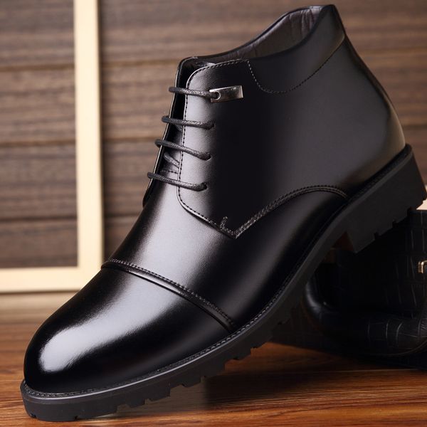 

winter snow boots for businessmen shoes of business dress 963 g3b2, Black