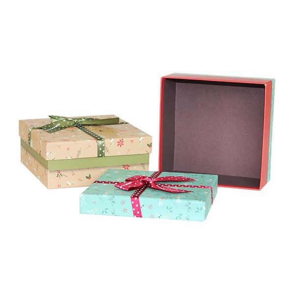 

gift box exquisite upscale square present box fashionable decoration with small floral qjs