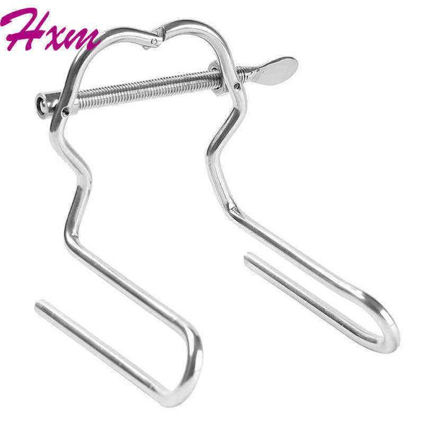 Dispositivo di espansione NXY Hollow Anal Enlarge Ano Expander Sex Bdsm Toys Plug in acciaio Dilatatore Tunnel Clistere per glutei nella doccia 1207