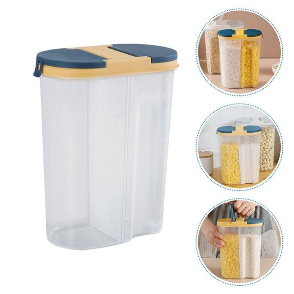 

storage bottles & jars 1pc lidded grains box seal cereal holder for kitchen home