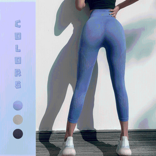 

women hollow fitness hip lifting yoga pants high waist calf-length trousers elastic tights bottom peach sports capris, White;red