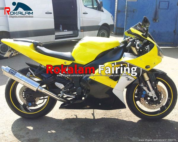 Escudo Preto Amarelo para Yamaha YZF R1 YZF-R1 00 01 YZF1000R1 2000 PEÇAS DE CARAÇÃO DO MOTOCICLETA (moldagem por injeção)