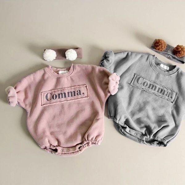 

jumpsuits spring autumn fashion infant baby boys girls romper letter printed long sleeve born rompers jumpsuit clothing, Blue