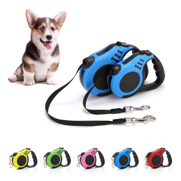 

new 3/5m dog leash automatic retractable nylon pet lead extending puppy small dog durable traction rope lead belt pet supplies