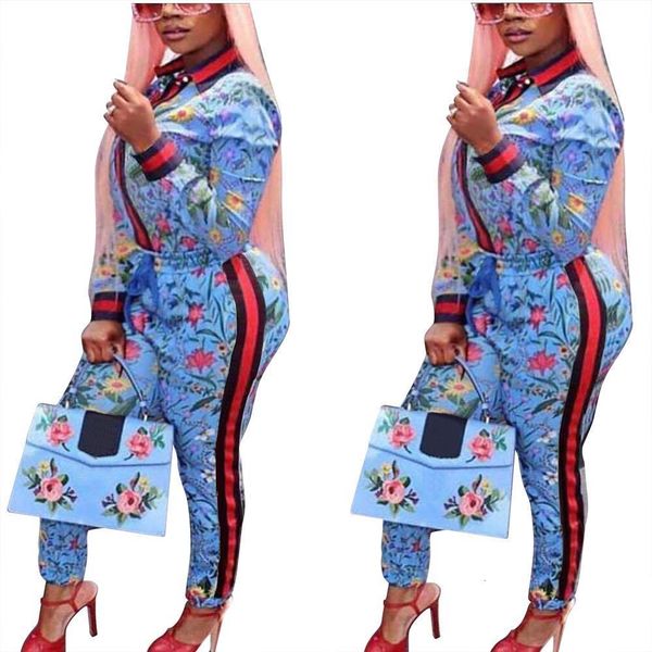 

2 piece set women's wear north american style long sleeve + pants fashion fall digital print zipper pencil tracksuit, Gray