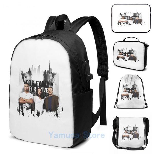 

backpack funny graphic print prison break usb charge men school bags women bag travel laptop