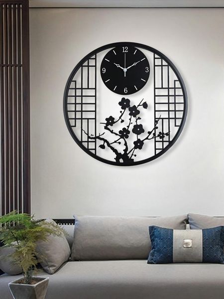 

wall clocks chinese style metal clock kitchen bar living room decoration modern design mute simple