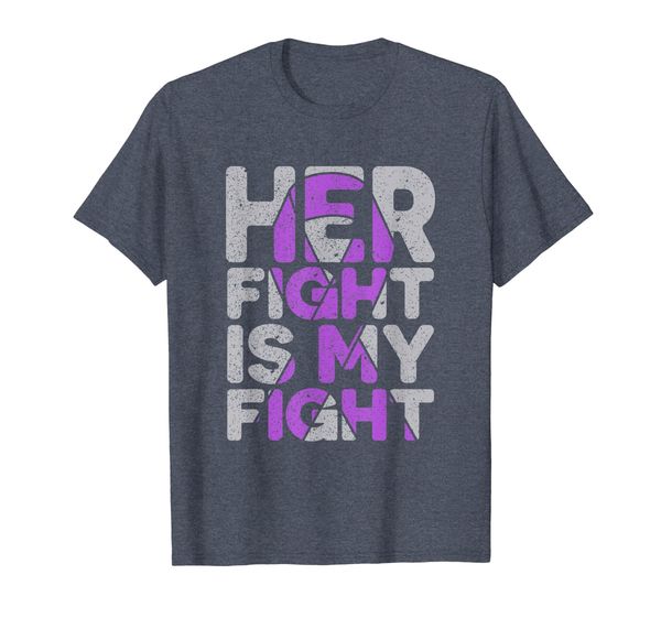 

her fight is my fight hodgkin's lymphoma t-shirt, White;black