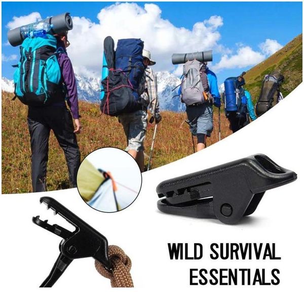 

tent alligator clip outdoor camping canopy pull hook tent windproof securing clip tent hike tarp cli jllsna
