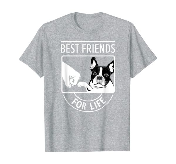 

boston terrier - friend for life tshirt, White;black