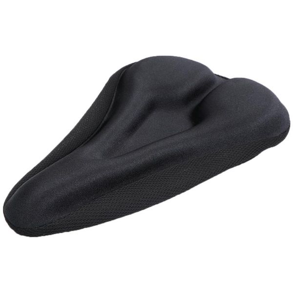 

bike saddles seat cover extra memory saddle thickened silicone cushion fits narrow water dust resistant (blac