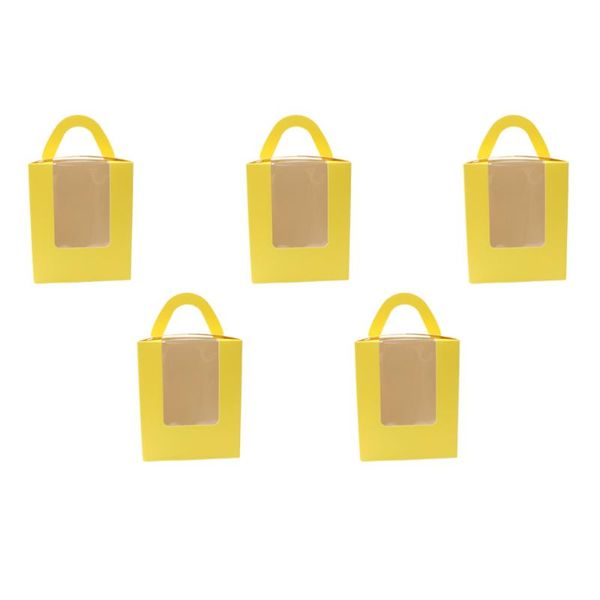 

20 pcs handle cupcake boxes containers with pvc window/cardboard insert and bottom bracket(red)