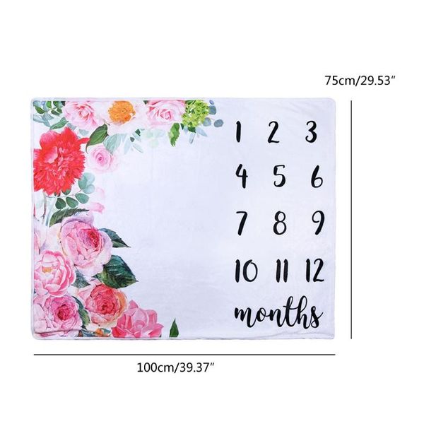 

blankets & swaddling j2ff baby blanket flannel pography monthly po born milestone crawling mat