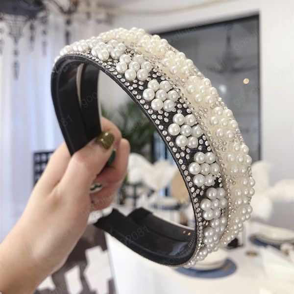 Vintage Pérola Flower Headband White Pearl Hairband Para As Mulheres Meninas Acessórios De Cabelo Jóias De Cabelo