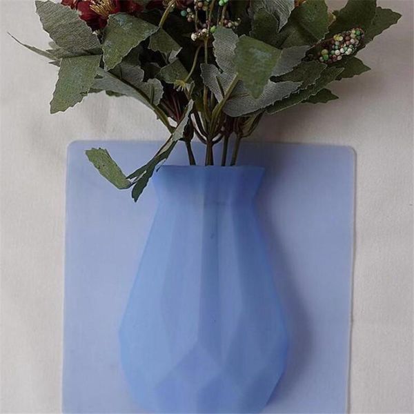 

vases home silicone sticky vase magic plant seamless sticker bottle wall hanging suction for glass craft decor