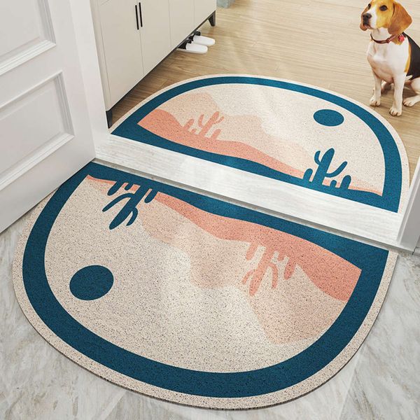 

door entry silk ring pedal semicircle carpet anti slip mat