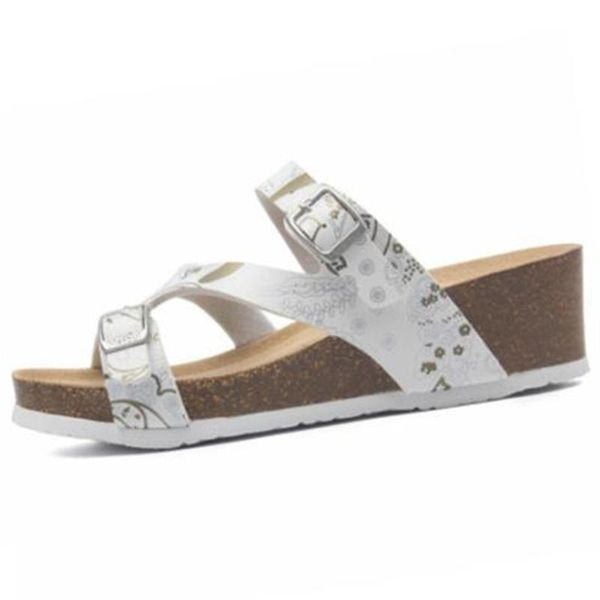 

slippers latest slope heel cork ladies heightening shoes women's outdoor beach comfortable summer non slip fashion buckle slides, Black