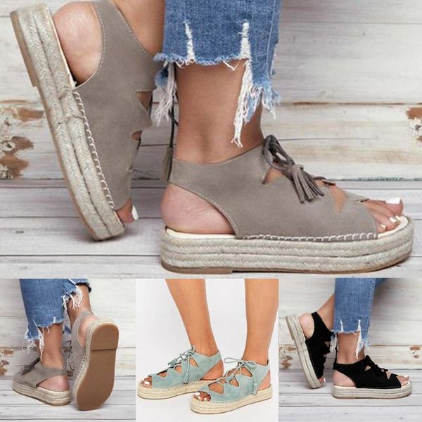 

dress shoes women sandals wedge open toe fashion ankle cross-strap fish mouth ladies summer casual soft large size 50#, Black