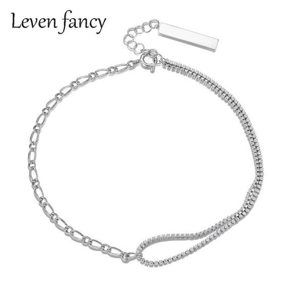 

chains 925 sterling silver chain necklaces for women choker collar hip hop jewelry clear cubic zirconia cz wedding girls