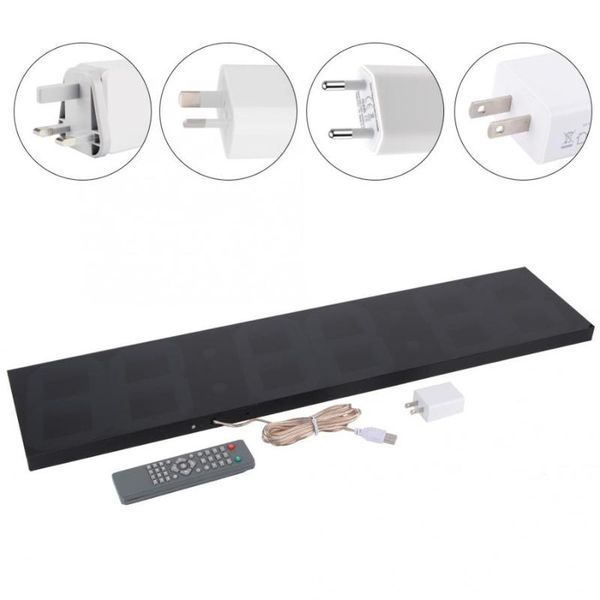 

wall clocks household multi-functional digital large 6 digit led clock living room 100-240v