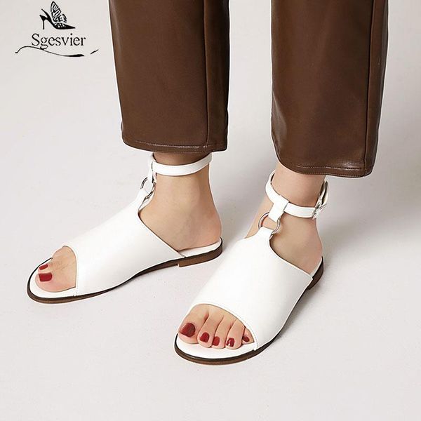 

sandals sgesvier 2021 women summer ladies shoe flat gladiator back strap beach sandal open toe casual walking sandalias, Black