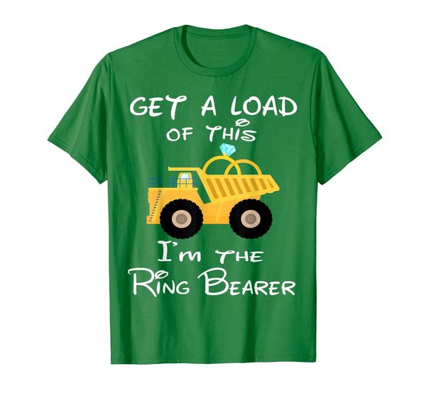 

wedding i'm the ring bearer truck gifts boys t-shirt, White;black