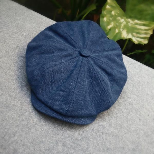 

berets brand canvas sboy caps men flat british style octagonal cap vintage gatsby spring autumn hats, Blue;gray